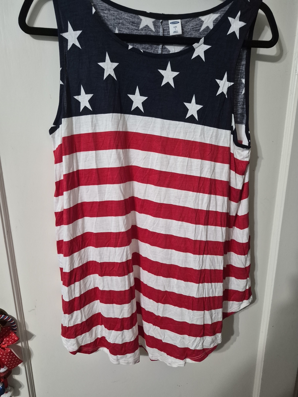 Old Navy Navy & White Star Print Tank Top